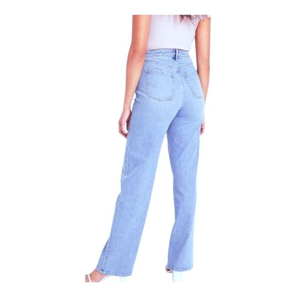 Old Navy Sky-Hi Wide Leg Jeans Lois Tummy Coverage Baggy size 10 Distressed 2022 - Picture 5 of 16